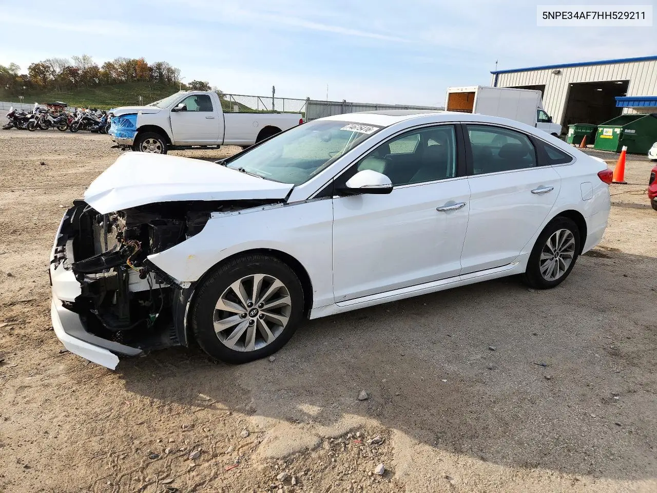 HYUNDAI SONATA 2017, VIN 5NPE34AF7HH529211