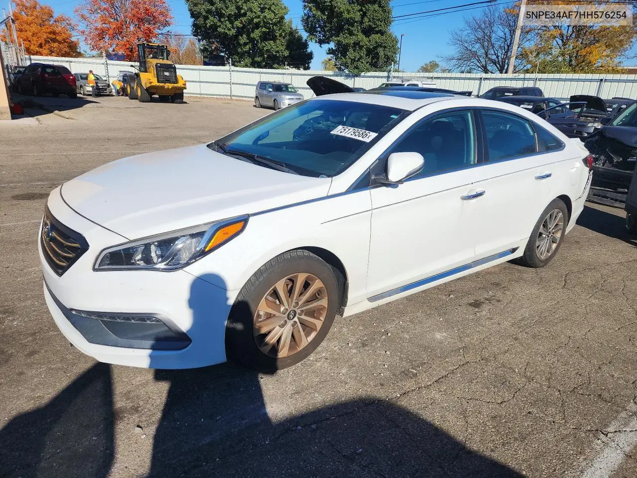 HYUNDAI SONATA 2017, VIN 5NPE34AF7HH576254