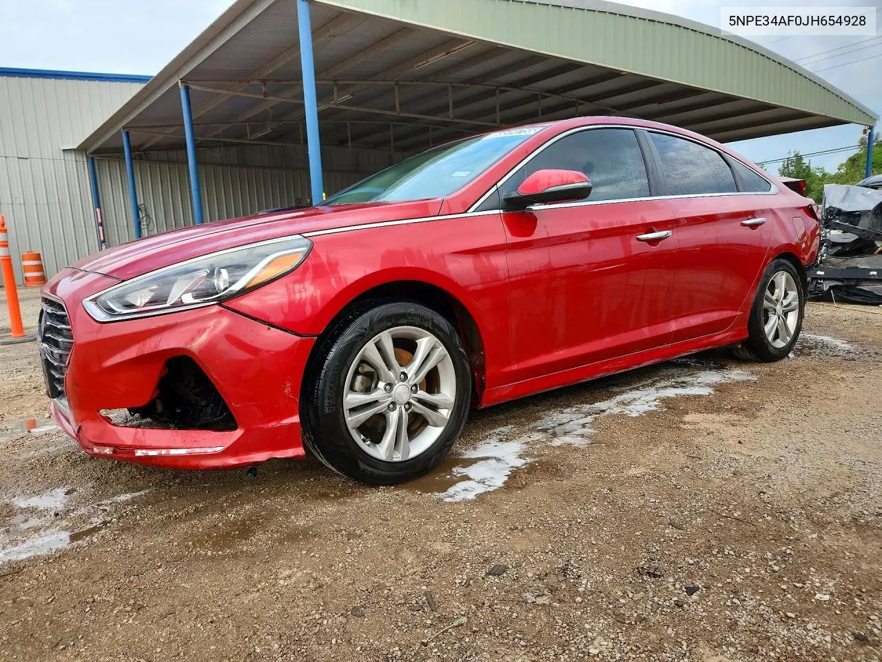 HYUNDAI SONATA 2018, VIN 5NPE34AF0JH654928