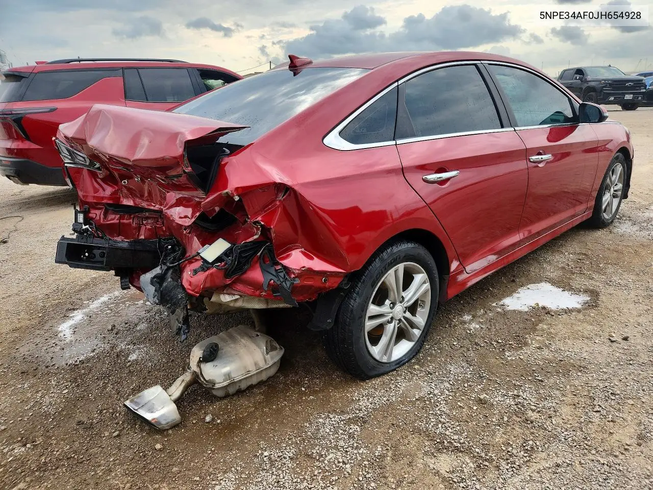 2018 HYUNDAI SONATA VIN 5NPE34AF0JH654928 — фото 3