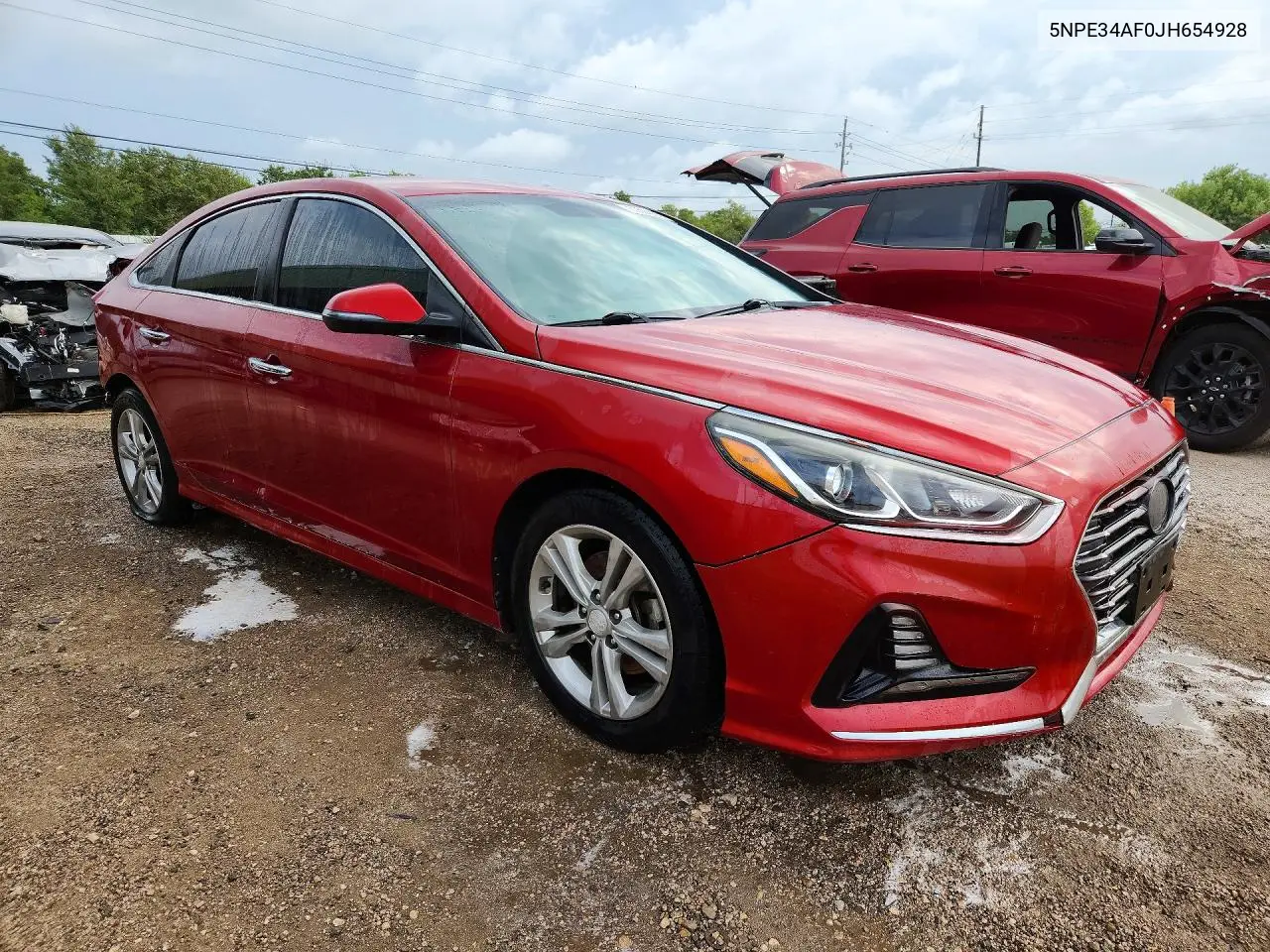 2018 HYUNDAI SONATA VIN 5NPE34AF0JH654928 — фото 4