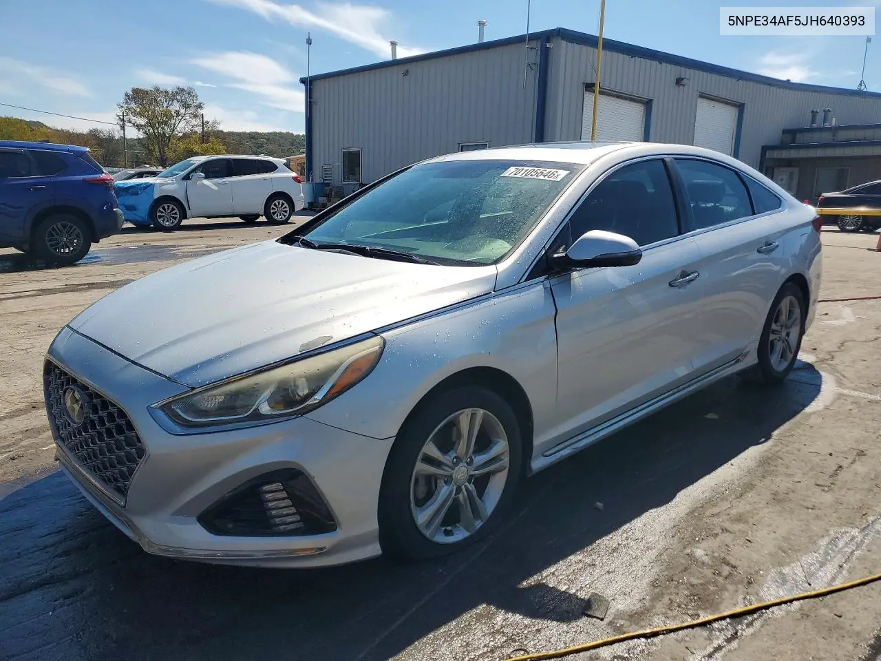 HYUNDAI SONATA 2018, VIN 5NPE34AF5JH640393