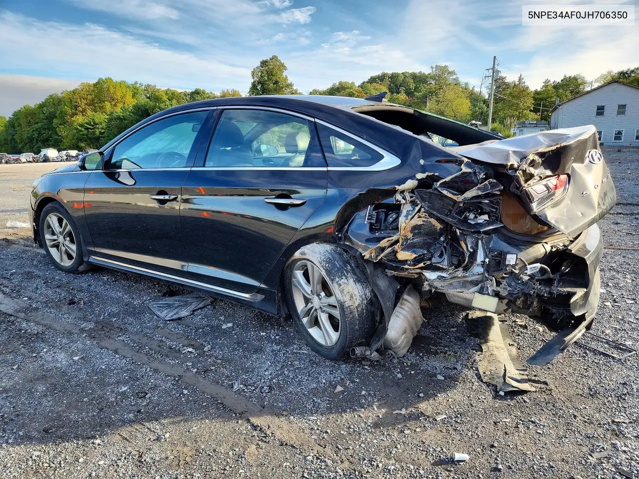 2018 HYUNDAI SONATA VIN 5NPE34AF0JH706350 — фото 2