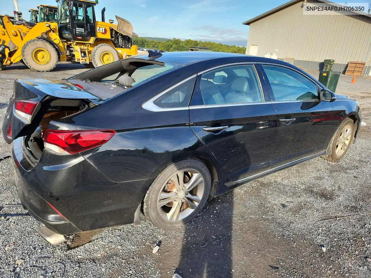 2018 HYUNDAI SONATA VIN 5NPE34AF0JH706350 — фото 3