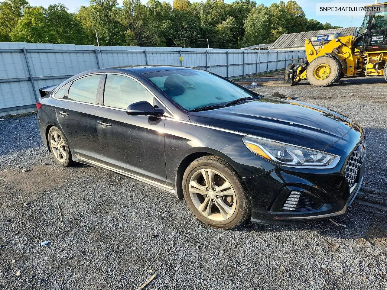2018 HYUNDAI SONATA VIN 5NPE34AF0JH706350 — фото 4