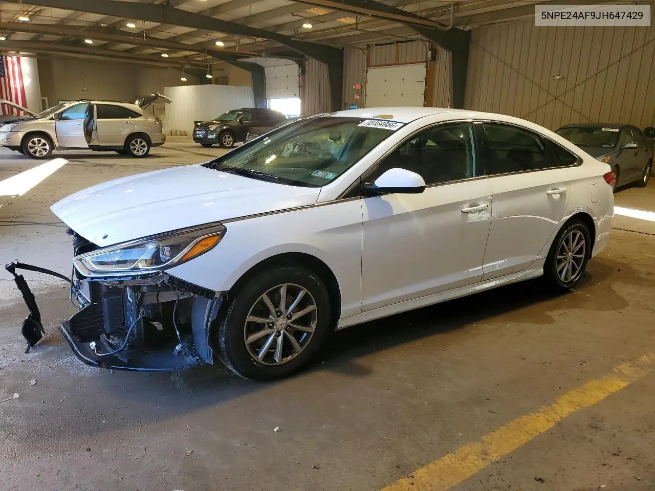 HYUNDAI SONATA 2018, VIN 5NPE24AF9JH647429
