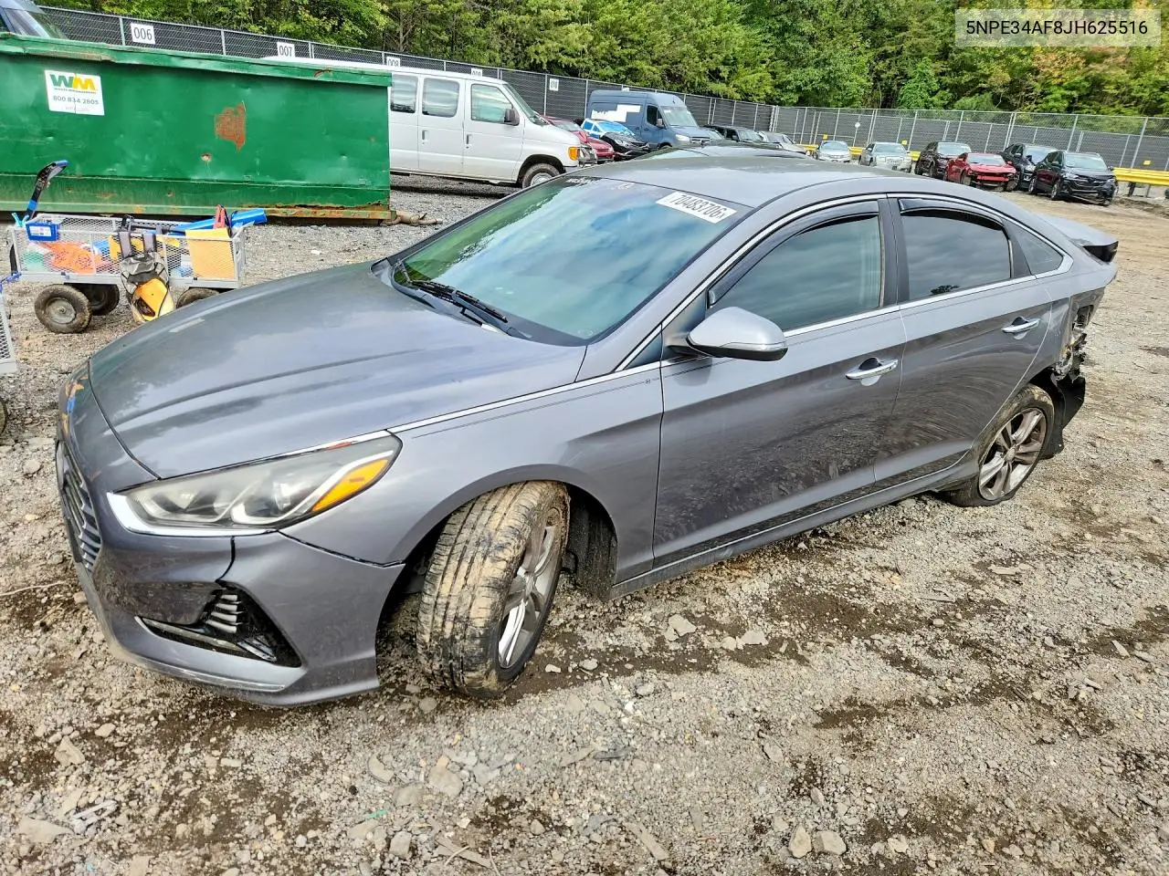 HYUNDAI SONATA 2018, VIN 5NPE34AF8JH625516
