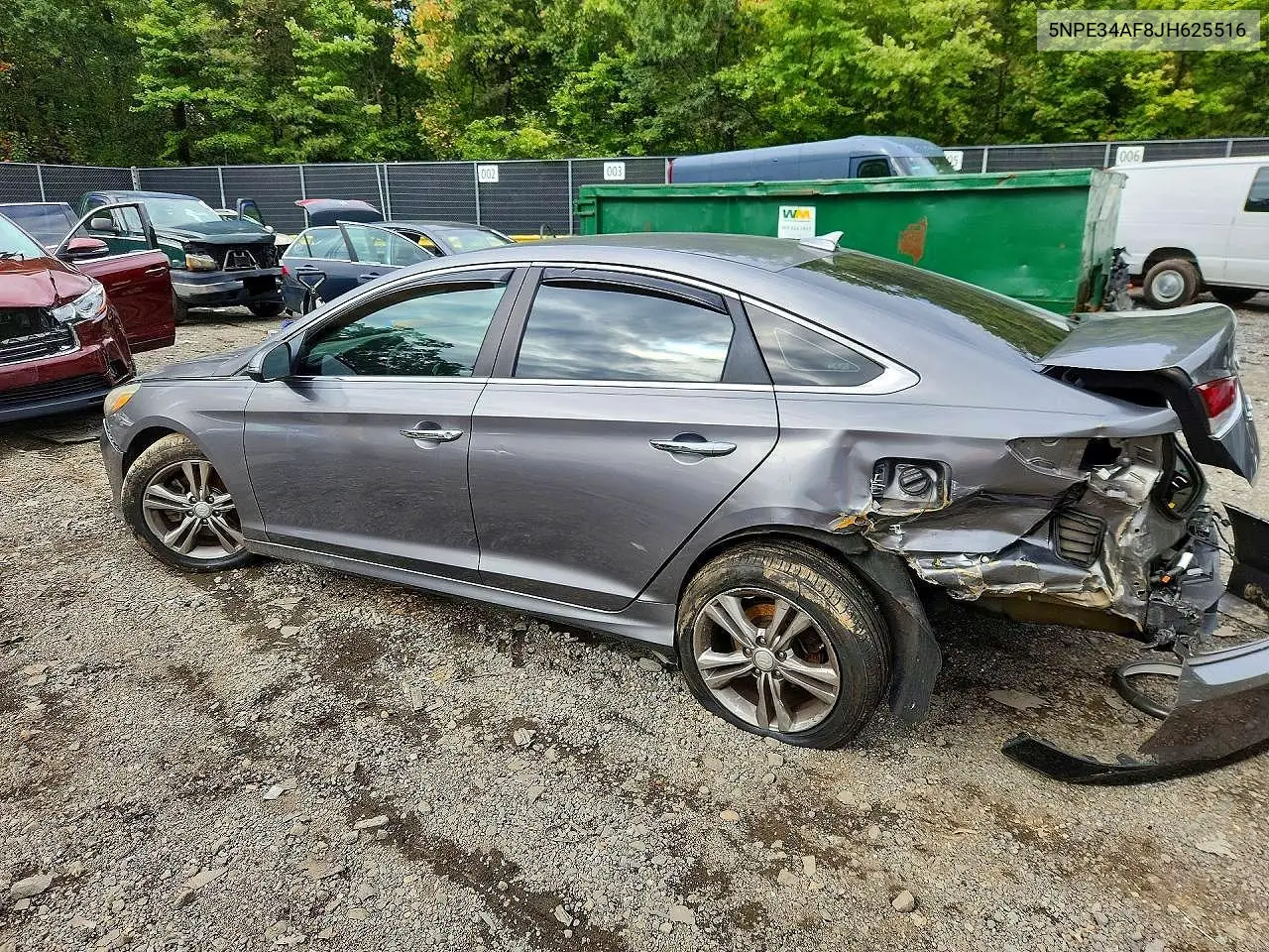 2018 HYUNDAI SONATA VIN 5NPE34AF8JH625516 — фото 2
