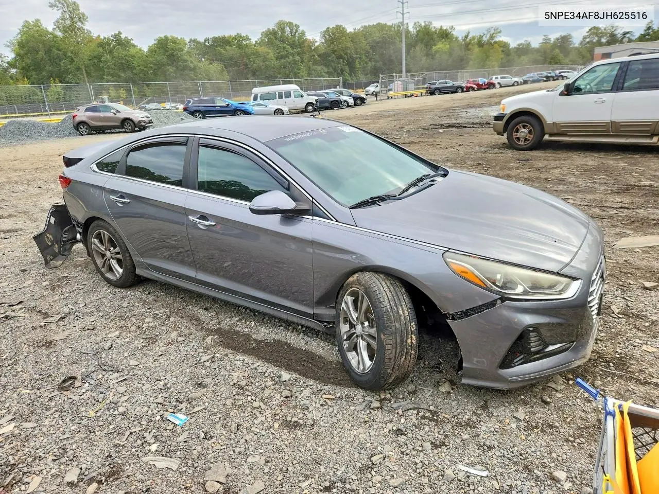 2018 HYUNDAI SONATA VIN 5NPE34AF8JH625516 — фото 4