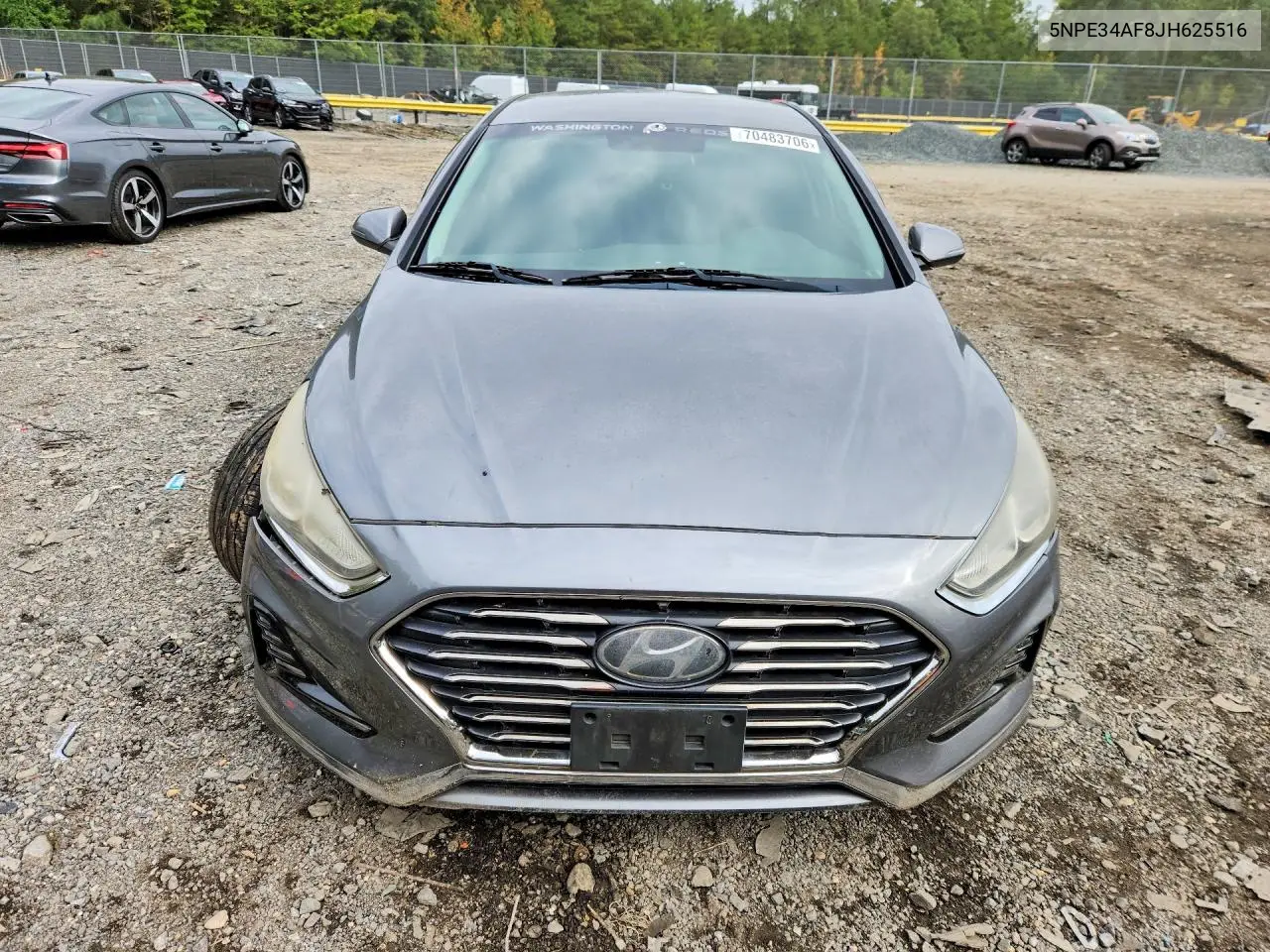 2018 HYUNDAI SONATA VIN 5NPE34AF8JH625516 — фото 5