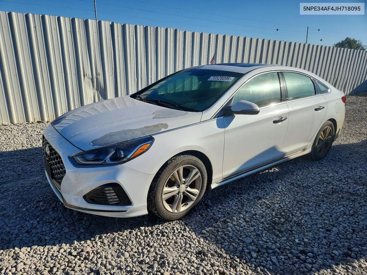 HYUNDAI SONATA 2018, VIN 5NPE34AF4JH718095