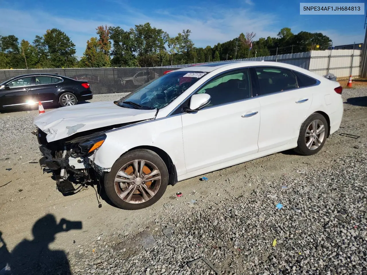 HYUNDAI SONATA 2018, VIN 5NPE34AF1JH684813