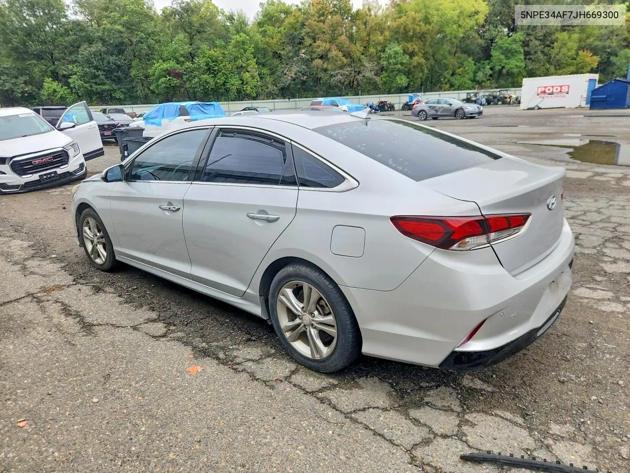 2018 HYUNDAI SONATA VIN 5NPE34AF7JH669300 — фото 2