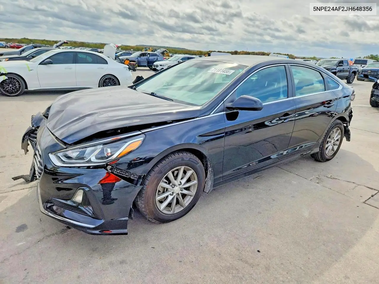 HYUNDAI SONATA 2018, VIN 5NPE24AF2JH648356