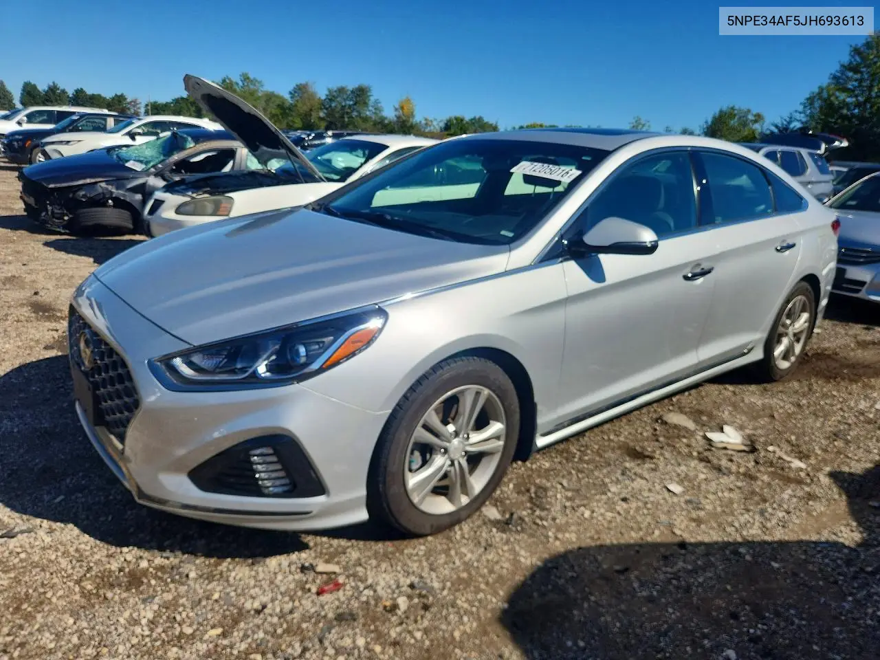 HYUNDAI SONATA 2018, VIN 5NPE34AF5JH693613