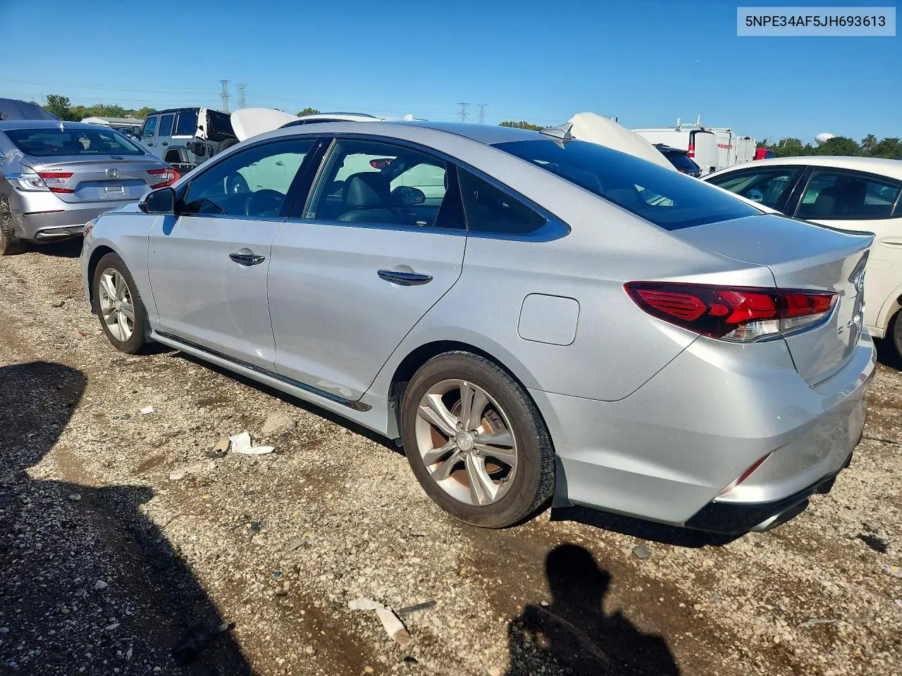 2018 HYUNDAI SONATA VIN 5NPE34AF5JH693613 — фото 2