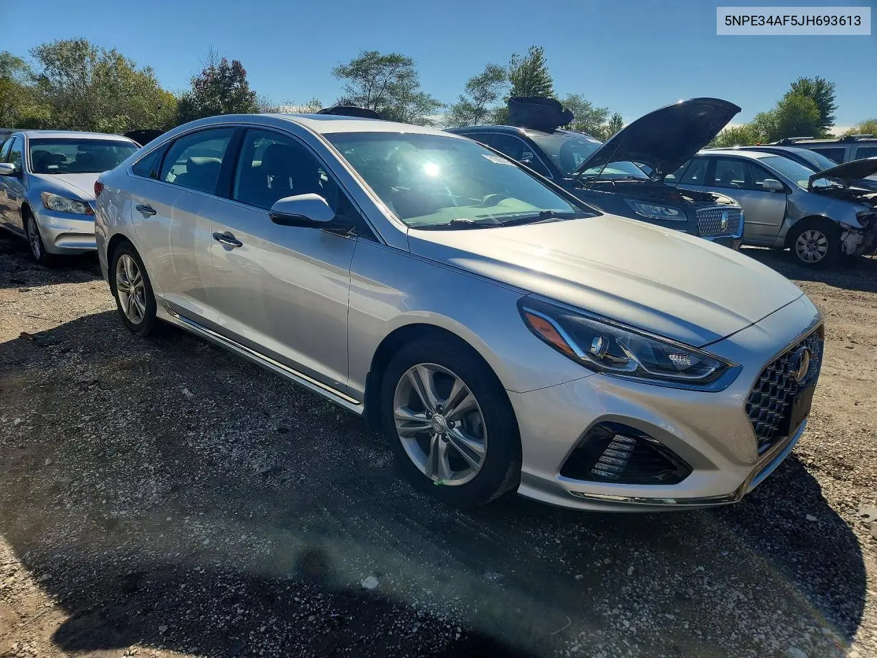 2018 HYUNDAI SONATA VIN 5NPE34AF5JH693613 — фото 4
