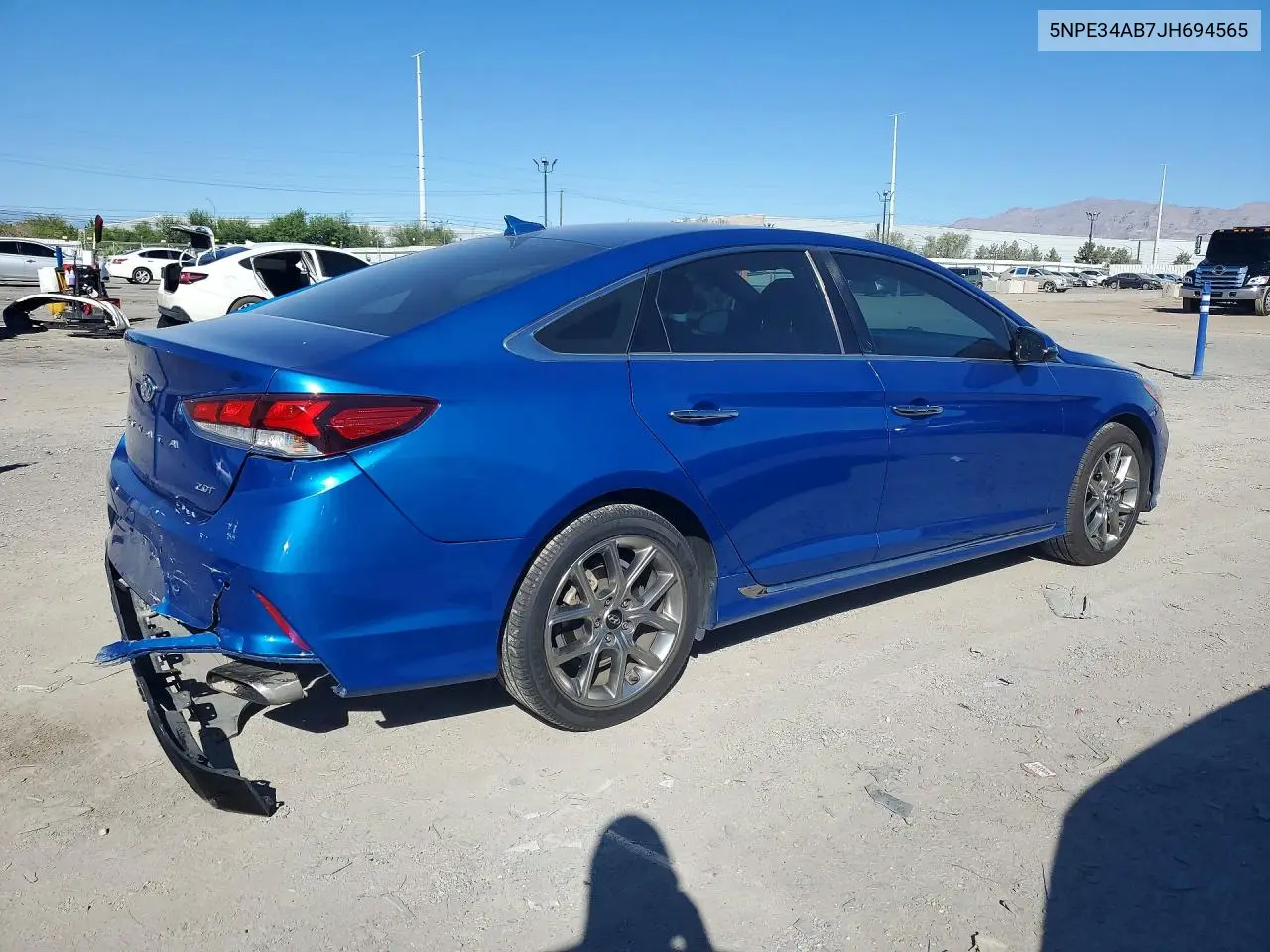2018 HYUNDAI SONATA VIN 5NPE34AB7JH694565 — фото 3