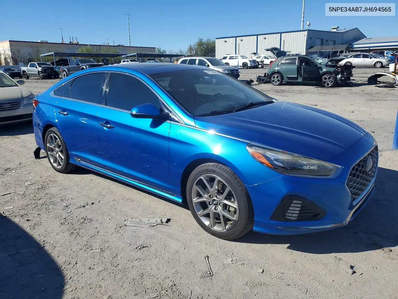 2018 HYUNDAI SONATA VIN 5NPE34AB7JH694565 — фото 4