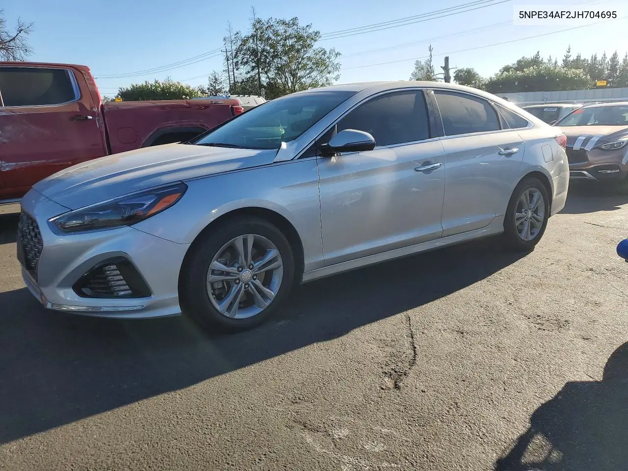 HYUNDAI SONATA 2018, VIN 5NPE34AF2JH704695