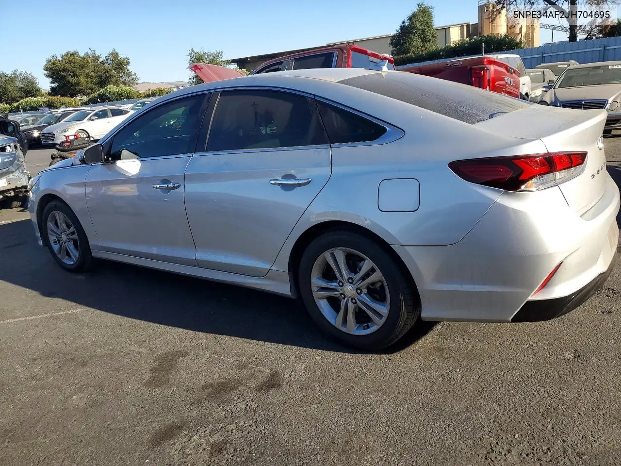 2018 HYUNDAI SONATA VIN 5NPE34AF2JH704695 — фото 2