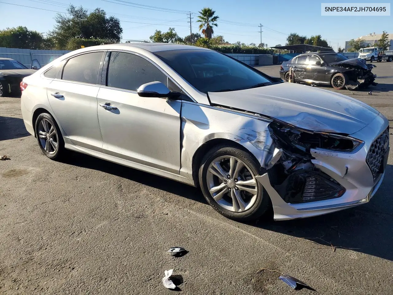 2018 HYUNDAI SONATA VIN 5NPE34AF2JH704695 — фото 4