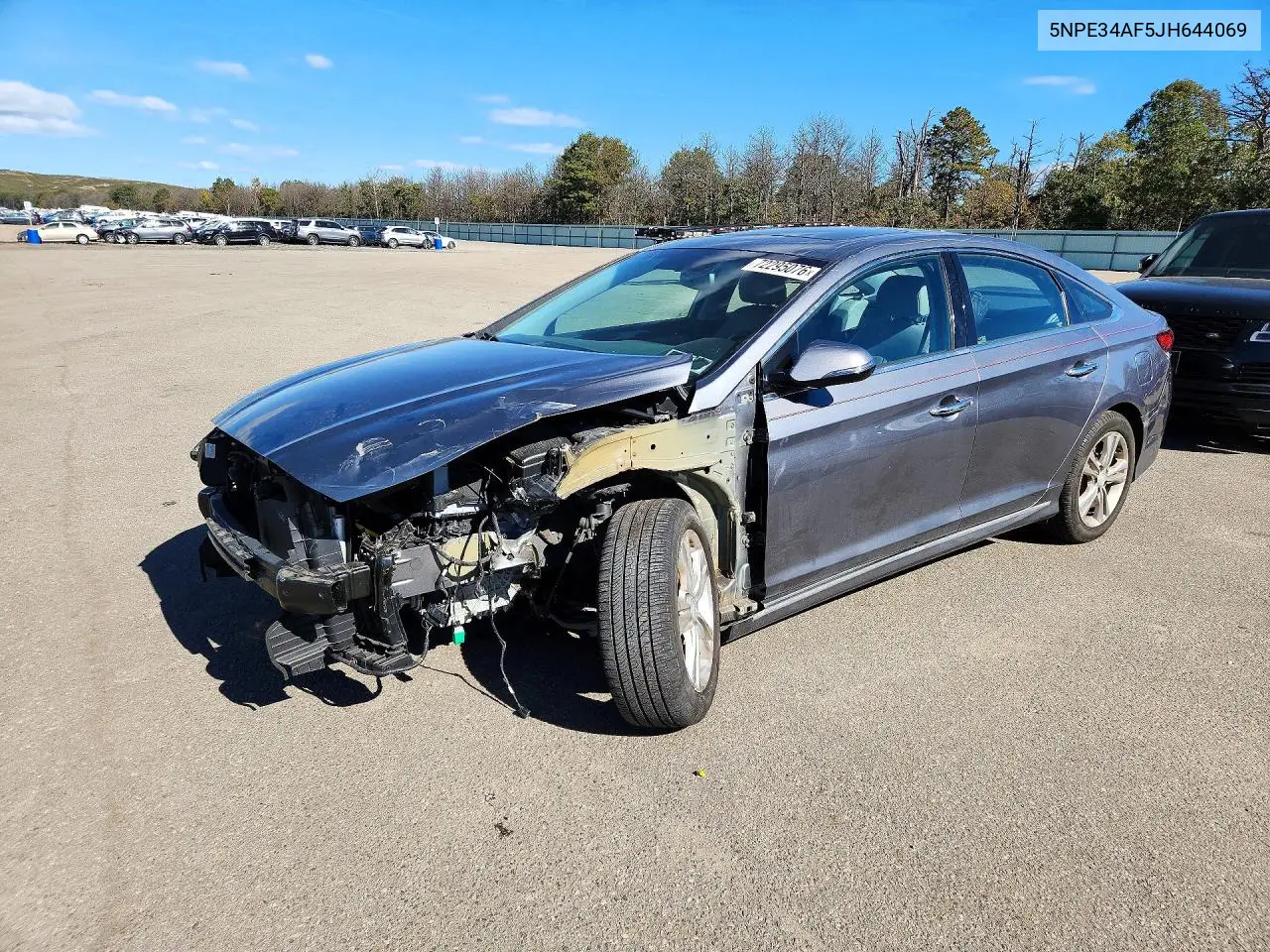 HYUNDAI SONATA 2018, VIN 5NPE34AF5JH644069