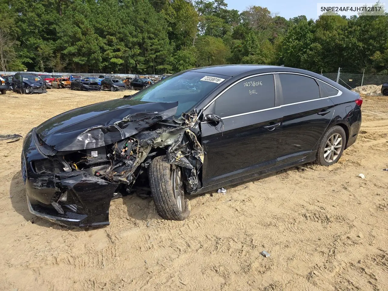 HYUNDAI SONATA 2018, VIN 5NPE24AF4JH712817