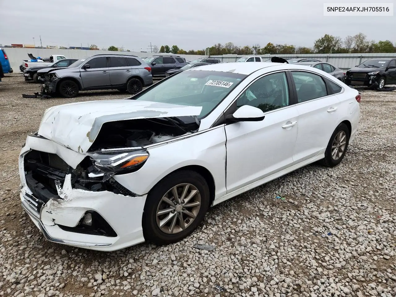 HYUNDAI SONATA 2018, VIN 5NPE24AFXJH705516
