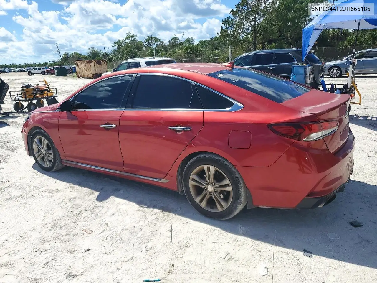 2018 HYUNDAI SONATA VIN 5NPE34AF2JH665185 — фото 2