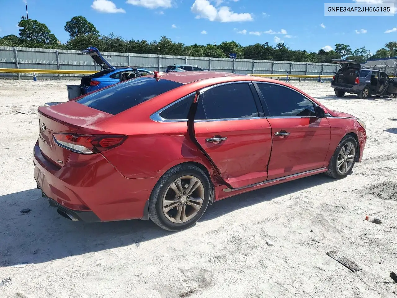 2018 HYUNDAI SONATA VIN 5NPE34AF2JH665185 — фото 3