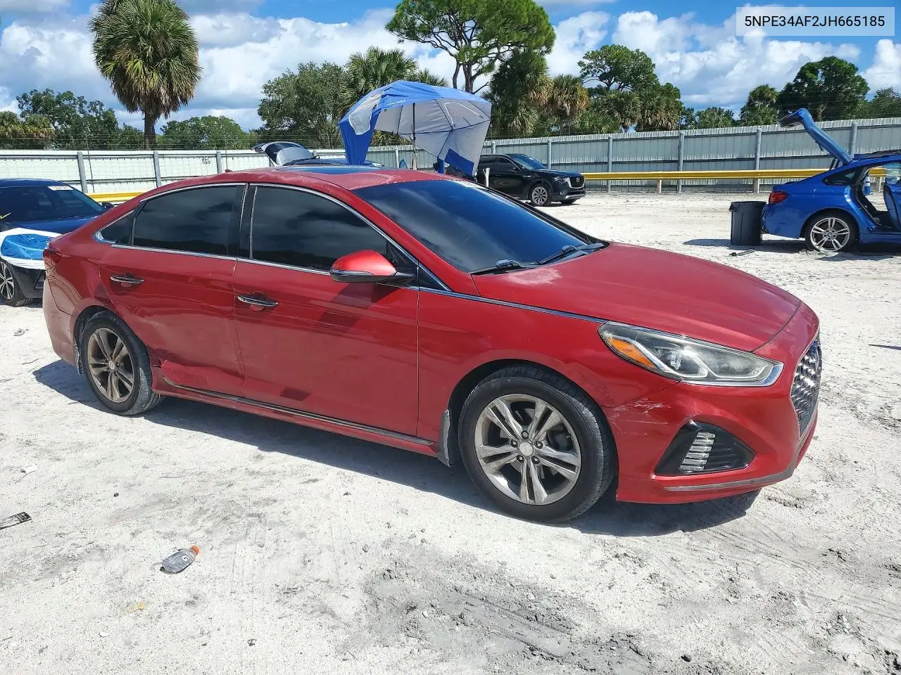 2018 HYUNDAI SONATA VIN 5NPE34AF2JH665185 — фото 4