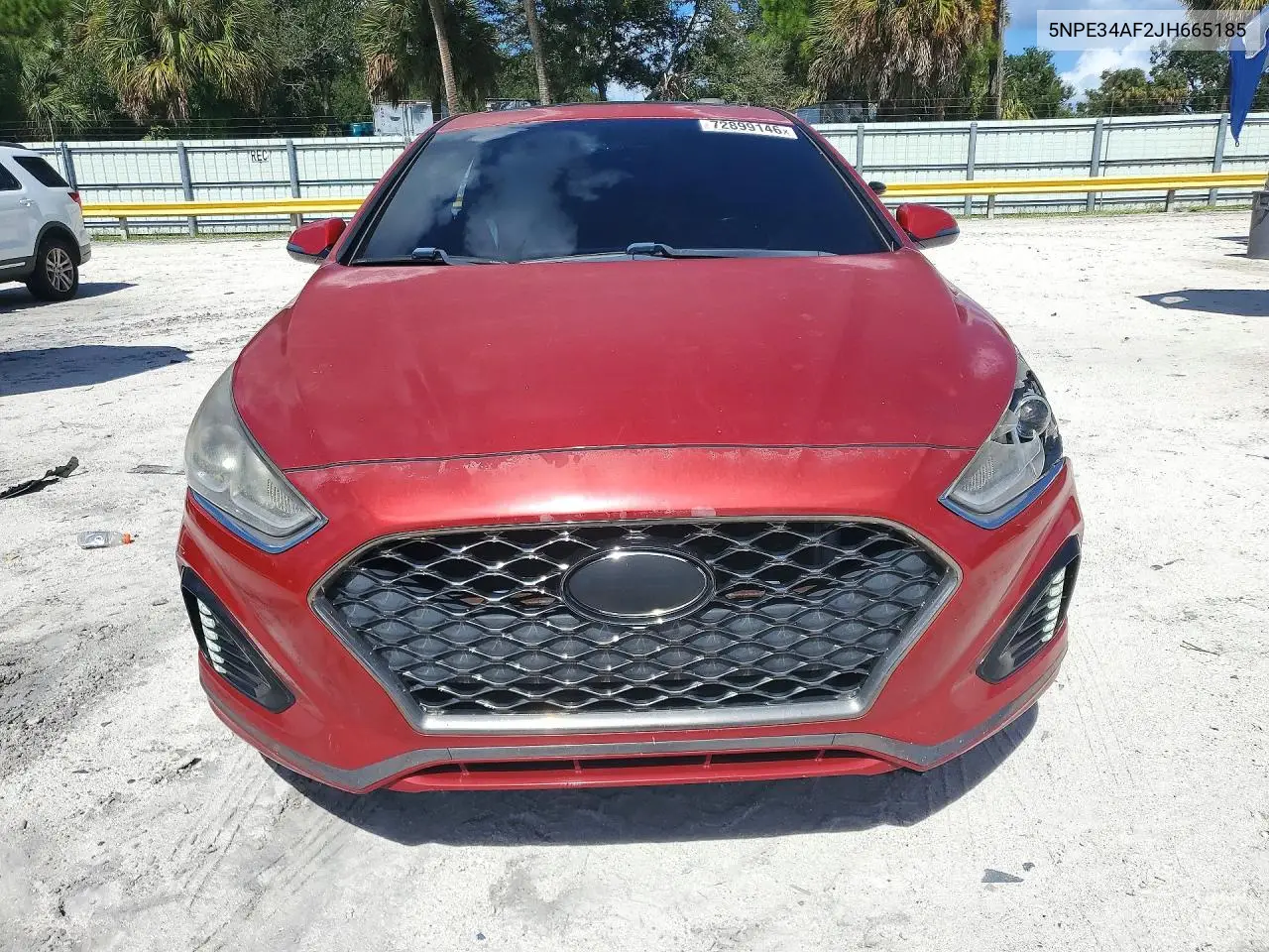 2018 HYUNDAI SONATA VIN 5NPE34AF2JH665185 — фото 5
