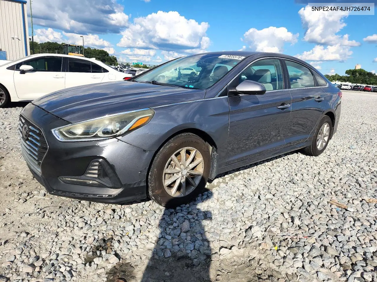 HYUNDAI SONATA 2018, VIN 5NPE24AF4JH726474