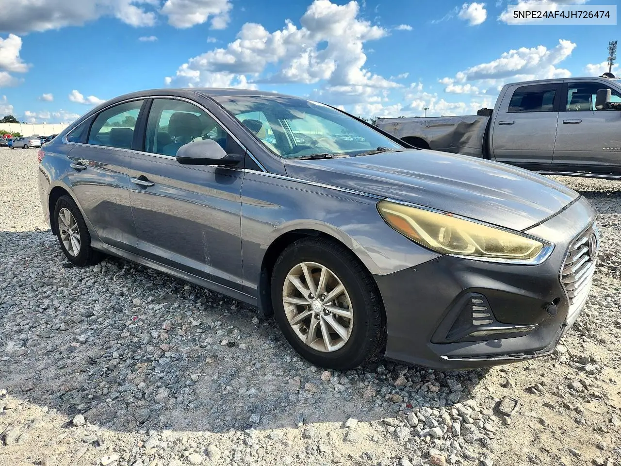 2018 HYUNDAI SONATA VIN 5NPE24AF4JH726474 — фото 4