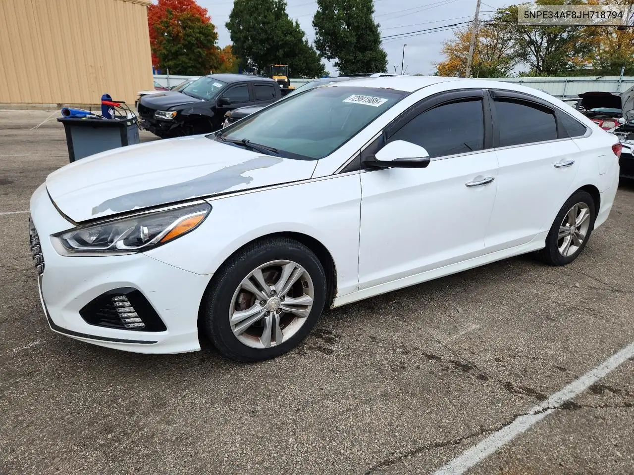 HYUNDAI SONATA 2018, VIN 5NPE34AF8JH718794