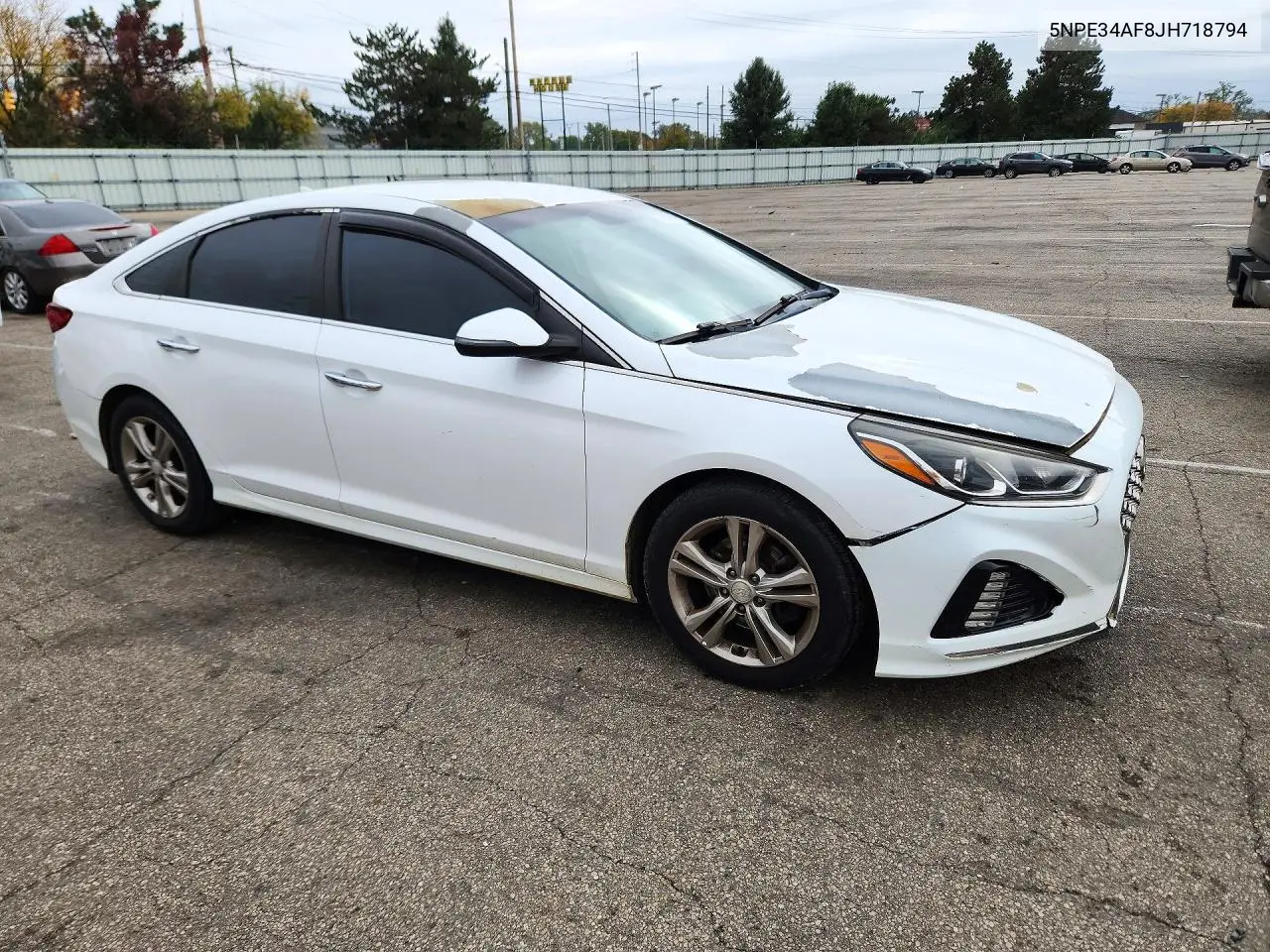 2018 HYUNDAI SONATA VIN 5NPE34AF8JH718794 — фото 4