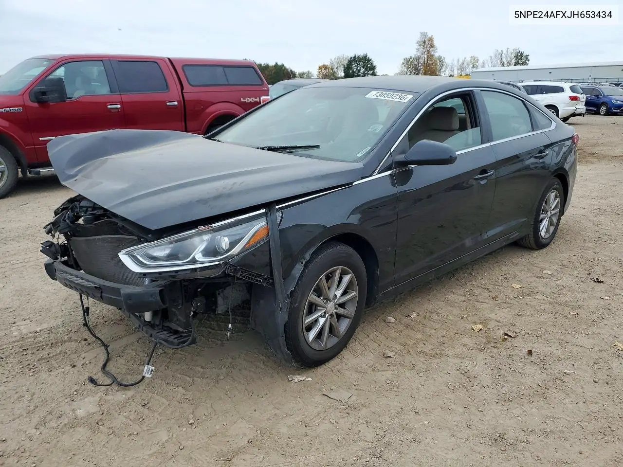 HYUNDAI SONATA 2018, VIN 5NPE24AFXJH653434
