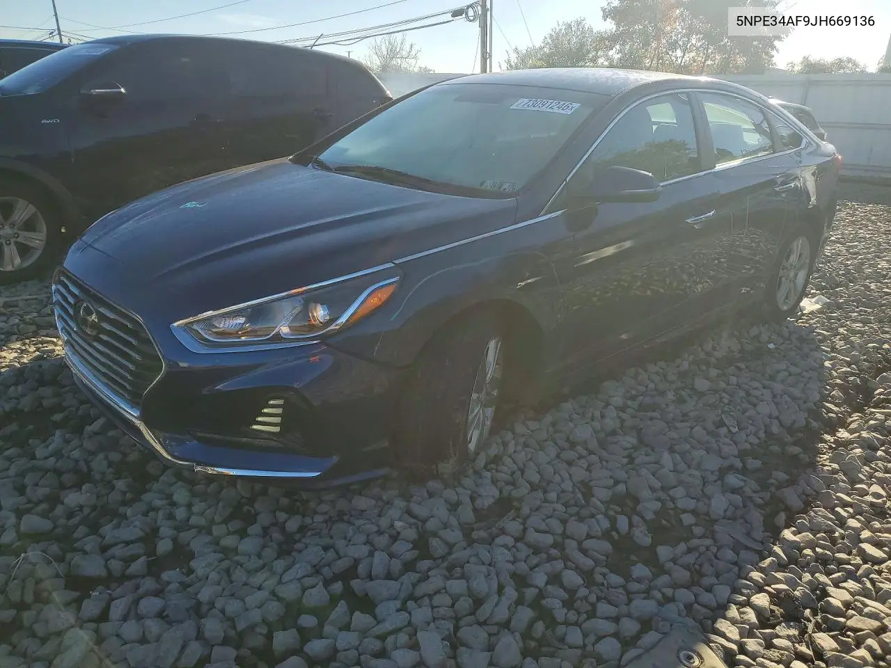 HYUNDAI SONATA 2018, VIN 5NPE34AF9JH669136