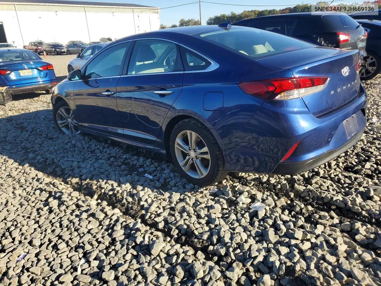 2018 HYUNDAI SONATA VIN 5NPE34AF9JH669136 — фото 2