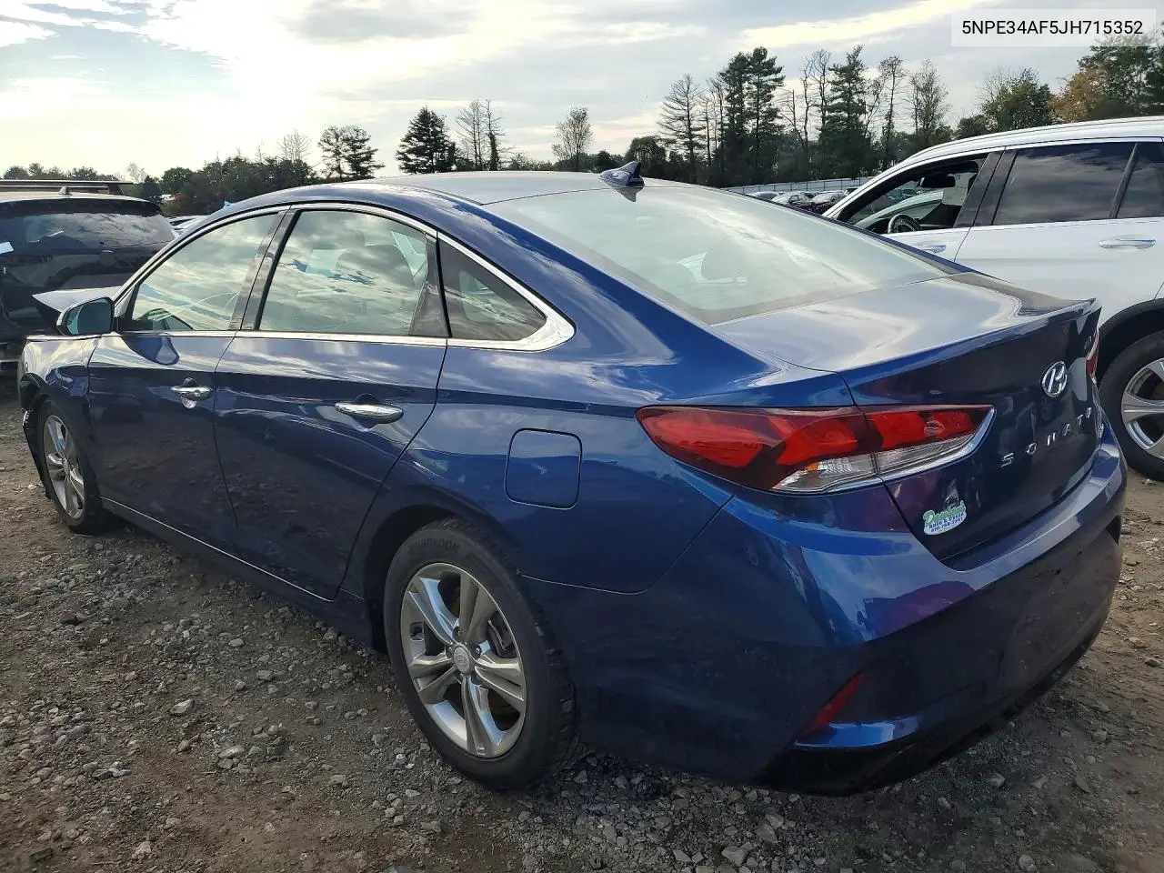 2018 HYUNDAI SONATA VIN 5NPE34AF5JH715352 — фото 2