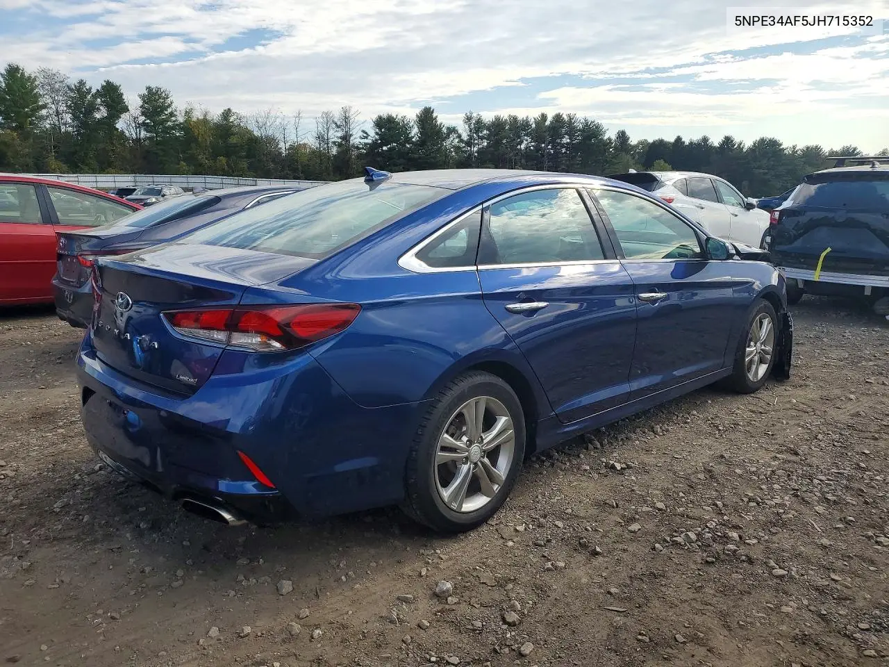 2018 HYUNDAI SONATA VIN 5NPE34AF5JH715352 — фото 3