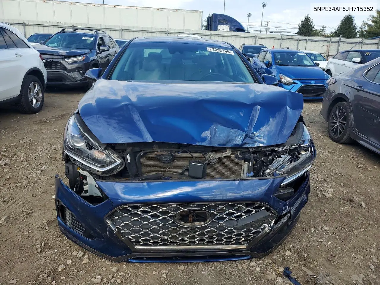 2018 HYUNDAI SONATA VIN 5NPE34AF5JH715352 — фото 5