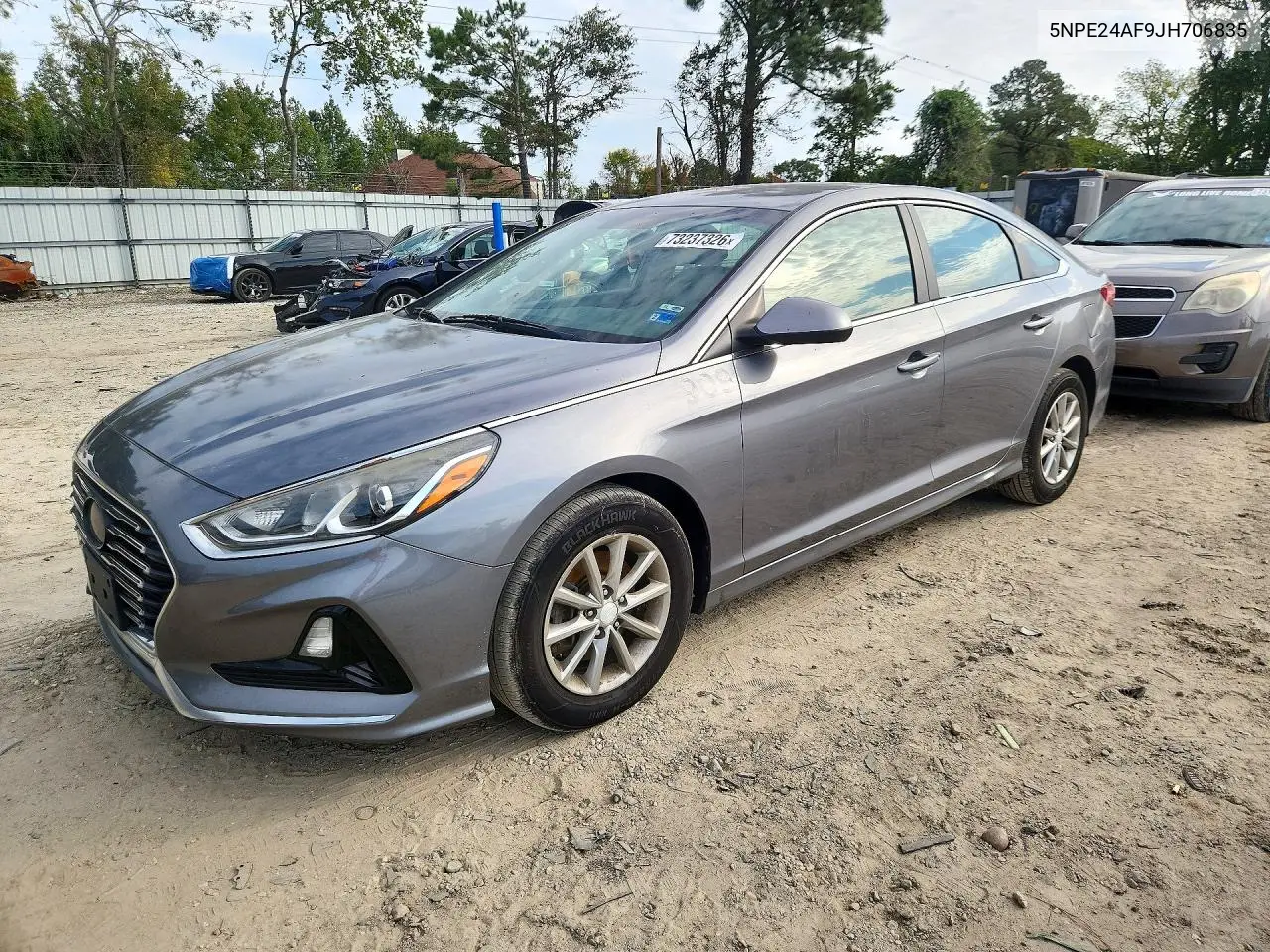 HYUNDAI SONATA 2018, VIN 5NPE24AF9JH706835