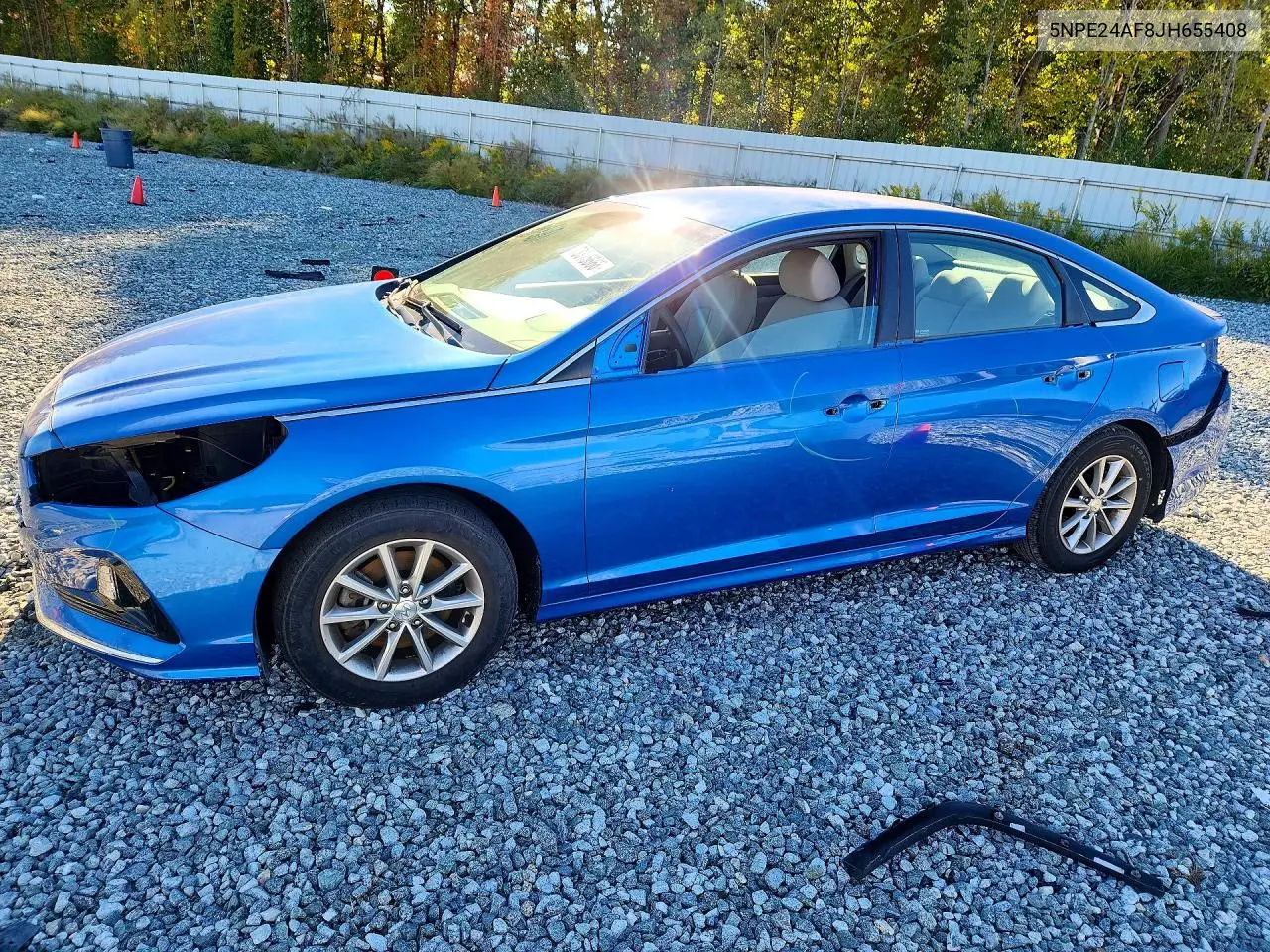 HYUNDAI SONATA 2018, VIN 5NPE24AF8JH655408