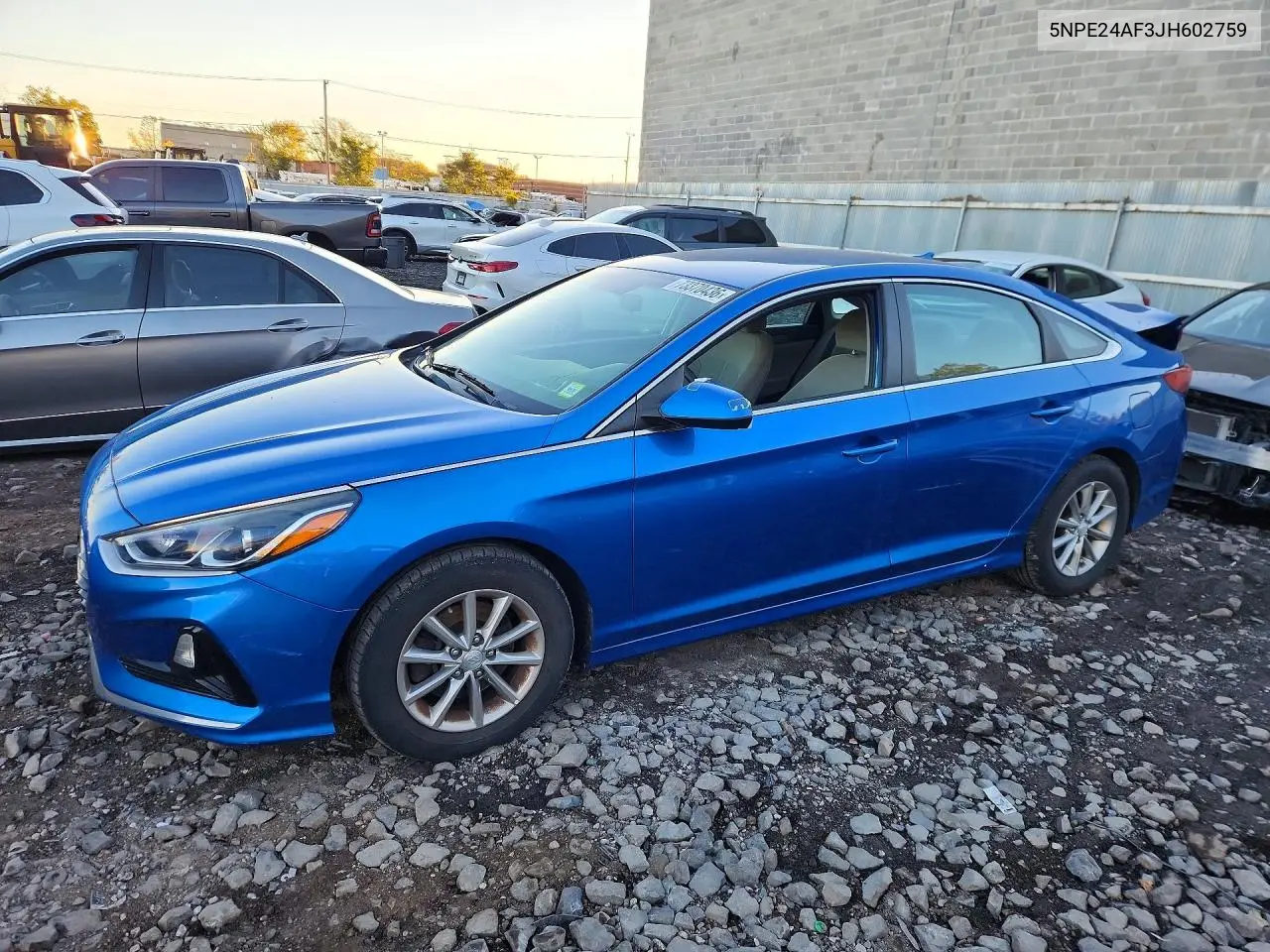 HYUNDAI SONATA 2018, VIN 5NPE24AF3JH602759