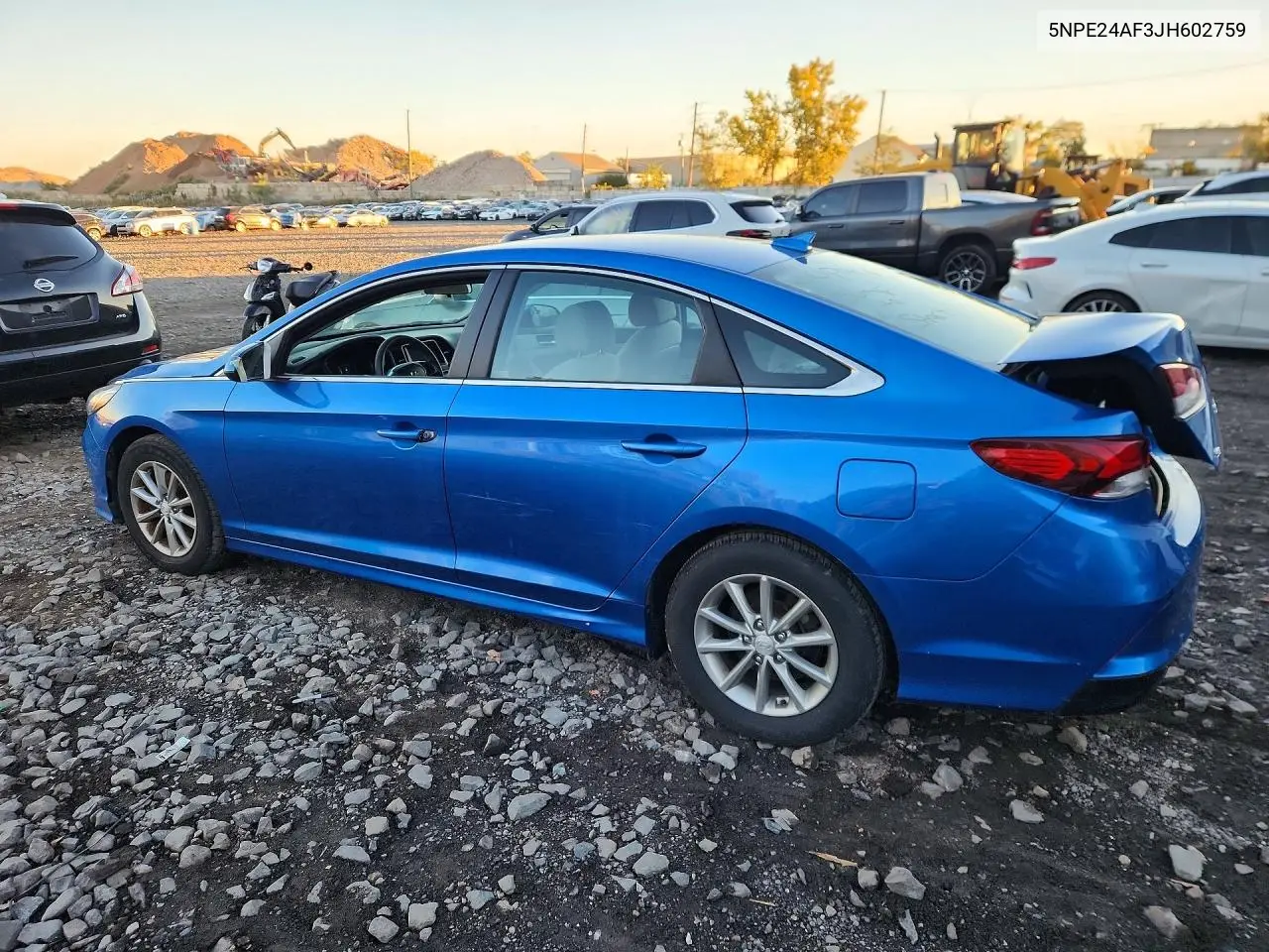 2018 HYUNDAI SONATA VIN 5NPE24AF3JH602759 — фото 2