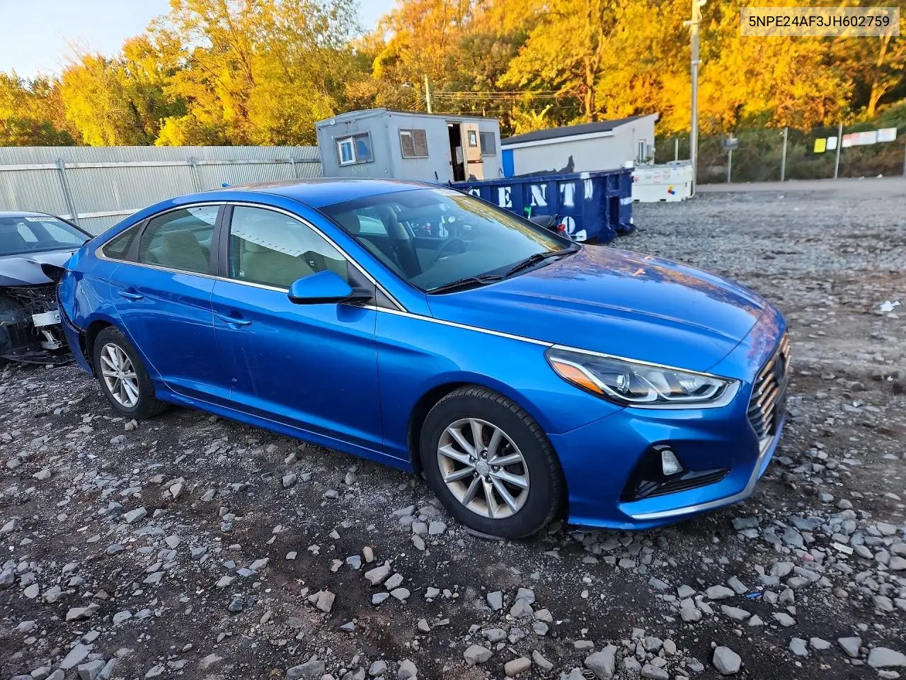 2018 HYUNDAI SONATA VIN 5NPE24AF3JH602759 — фото 4