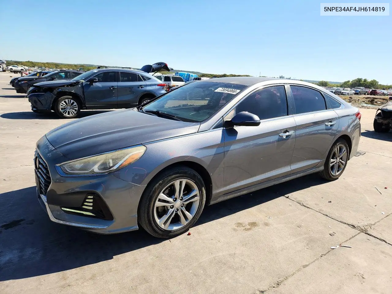 HYUNDAI SONATA 2018, VIN 5NPE34AF4JH614819