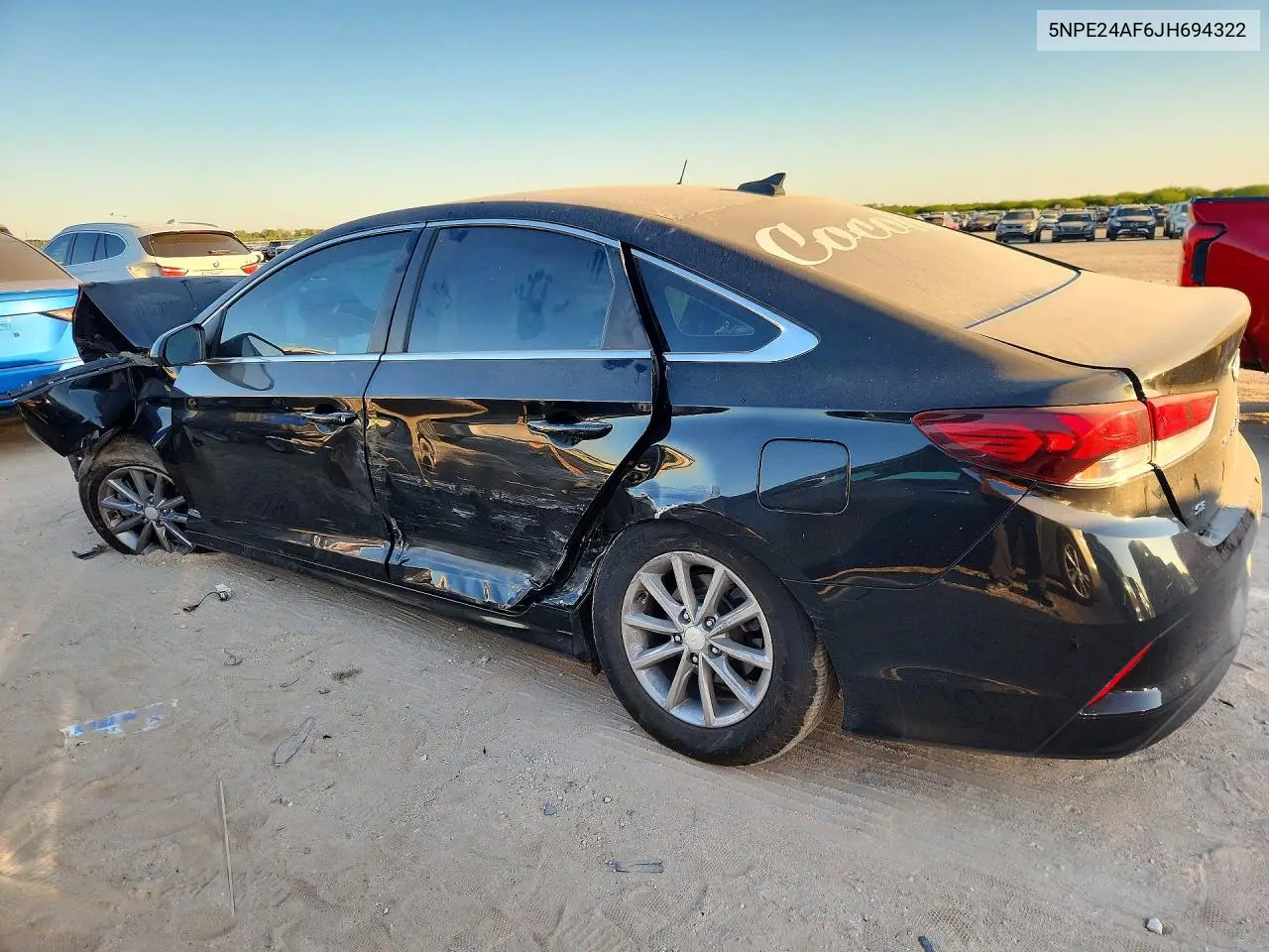 2018 HYUNDAI SONATA VIN 5NPE24AF6JH694322 — фото 2
